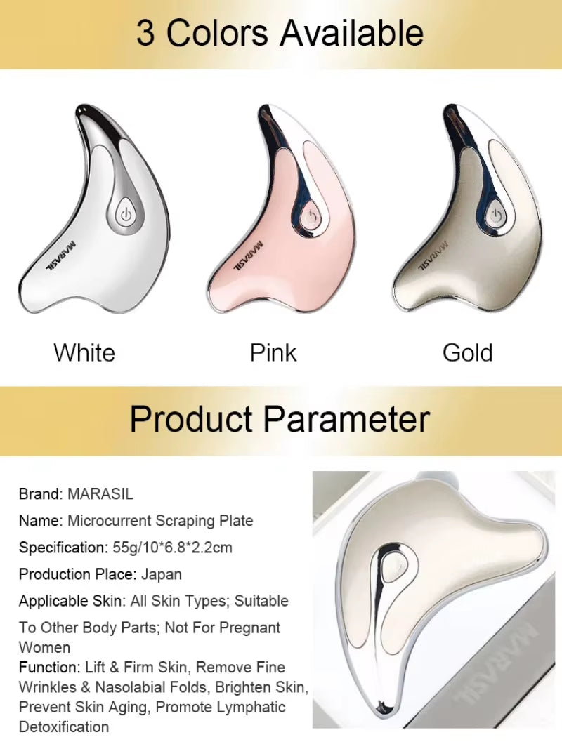 Microcurrent Face Scraping Beauty Instrument – Skin Lifting & Facial Toning Tool