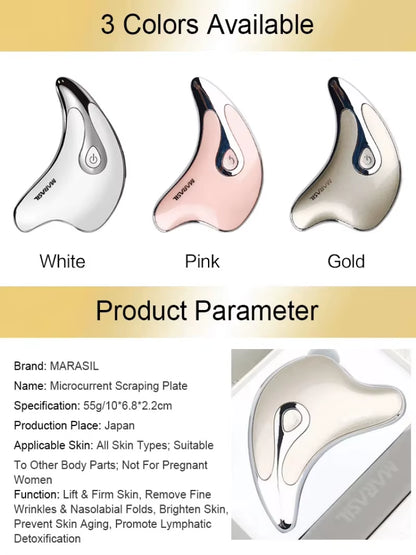Microcurrent Face Scraping Beauty Instrument – Skin Lifting & Facial Toning Tool
