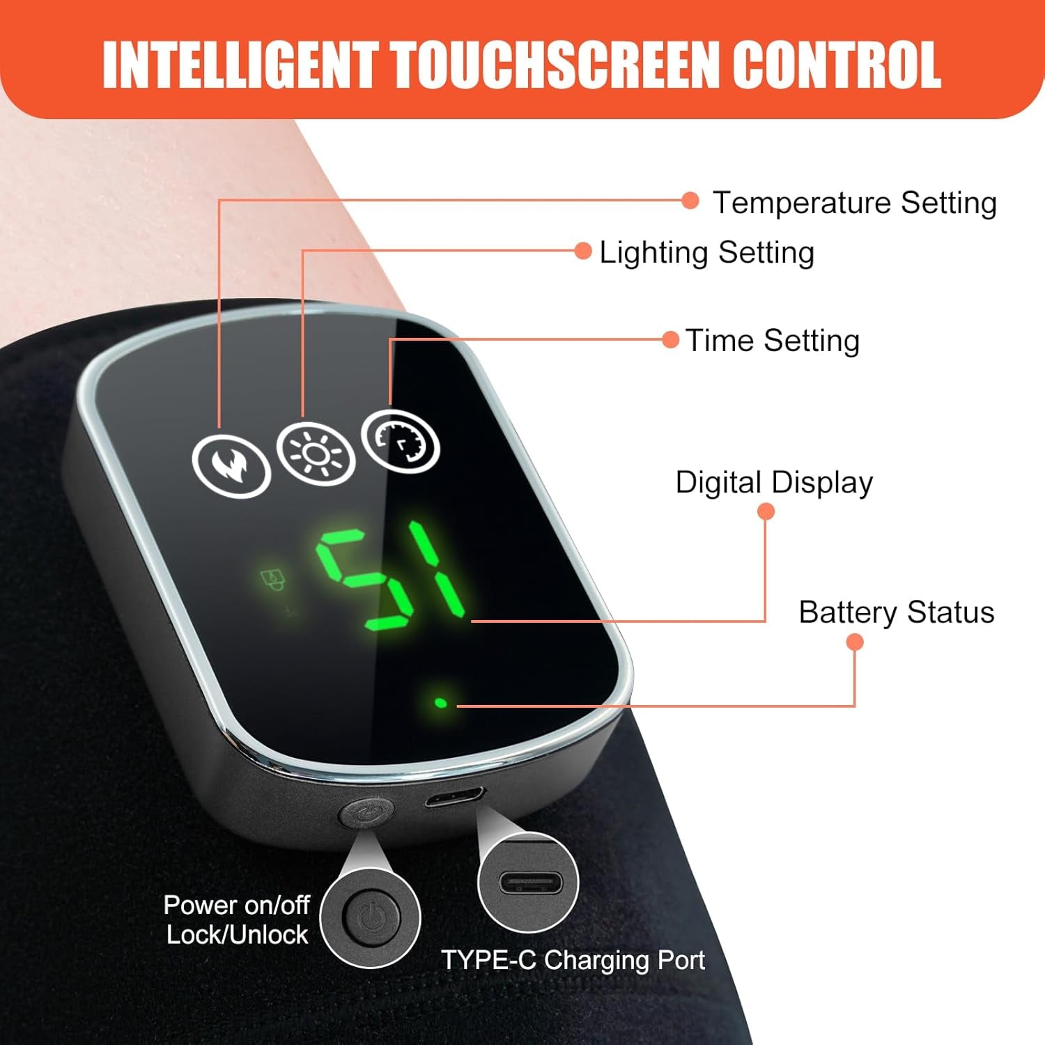 Red-Light-Therapy for Knee near Infrared-Light Heating Device for Body/Joint/Elbow/Shoulder 660Nm&850Nm