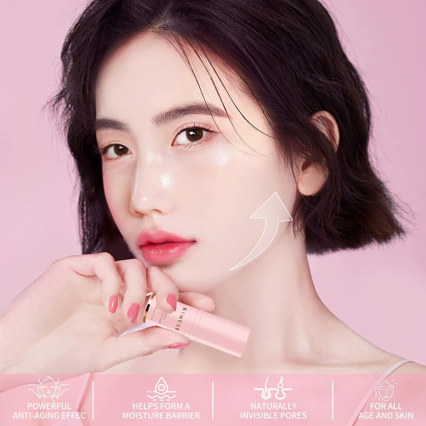 Hydrating Multi Balm Stick, All-In-One Hydrating Lip Balm Eye Cream Neck Cream Make up Base, Reduce Wrinkle & Moisturizing Moisturizer for Face Skin Care