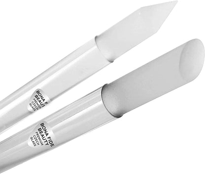 Glass Cuticle Pusher - 1Pc Purple Glass Cuticle Pusher Tool. Dual Ended Czech Glass Crystal Cuticle Pusher with Pointed and Slanted Ends