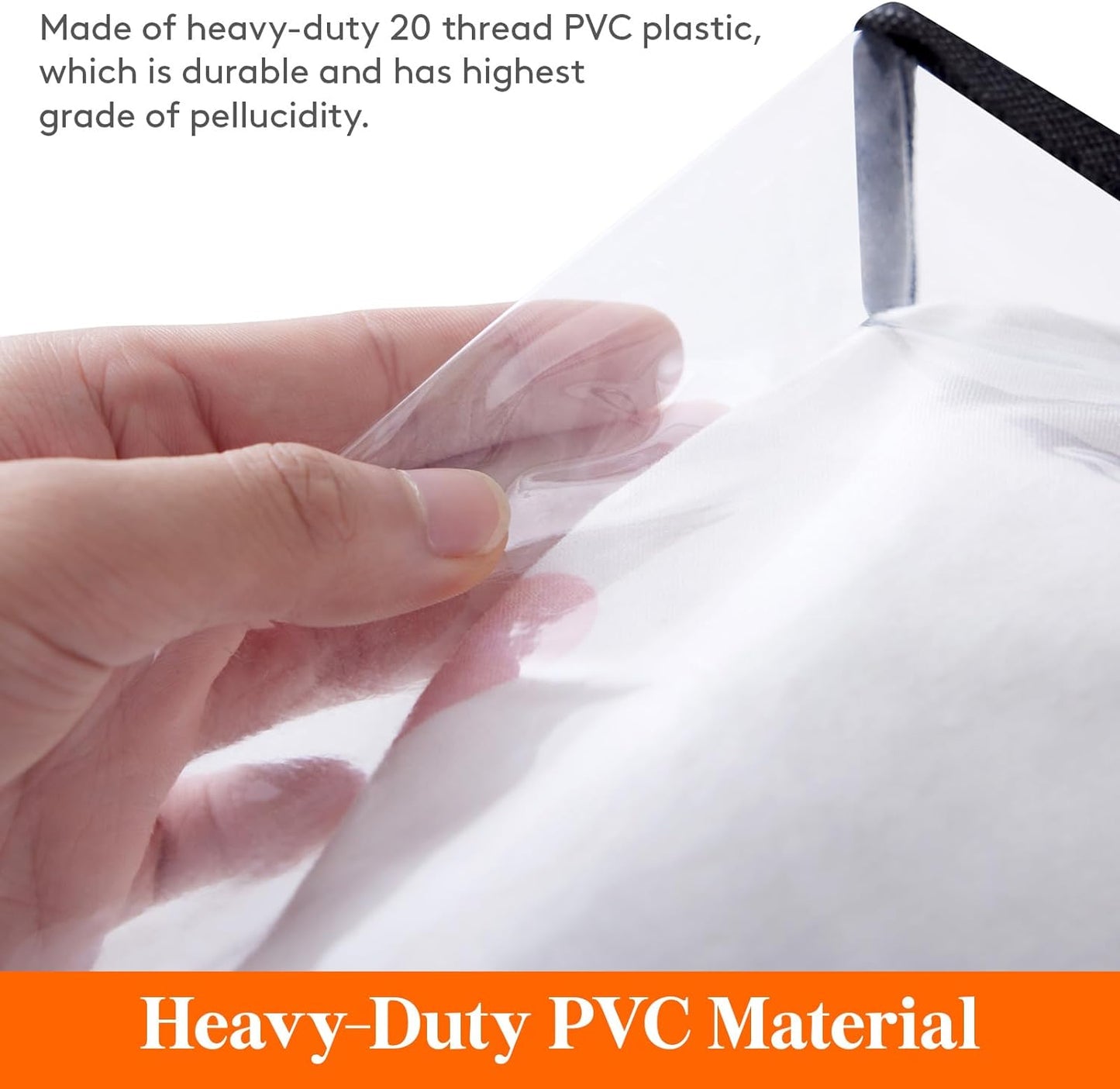 3 Pack Clear Clothes Storage Bags, 40L Plastic Blanket Storage Bags, Vinyl Foldable Moving Bags with Zipper, Closet Organizers and Storage Containers for Bedding, Duvet, Comforter