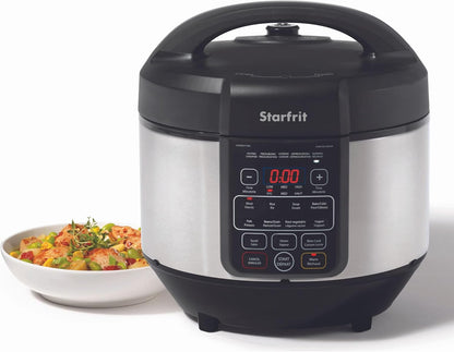 Electric Pressure Cooker - 8L Capacity - Steam Tray, Measuring Cup & Spatula - 11 Preset Cooking Functions