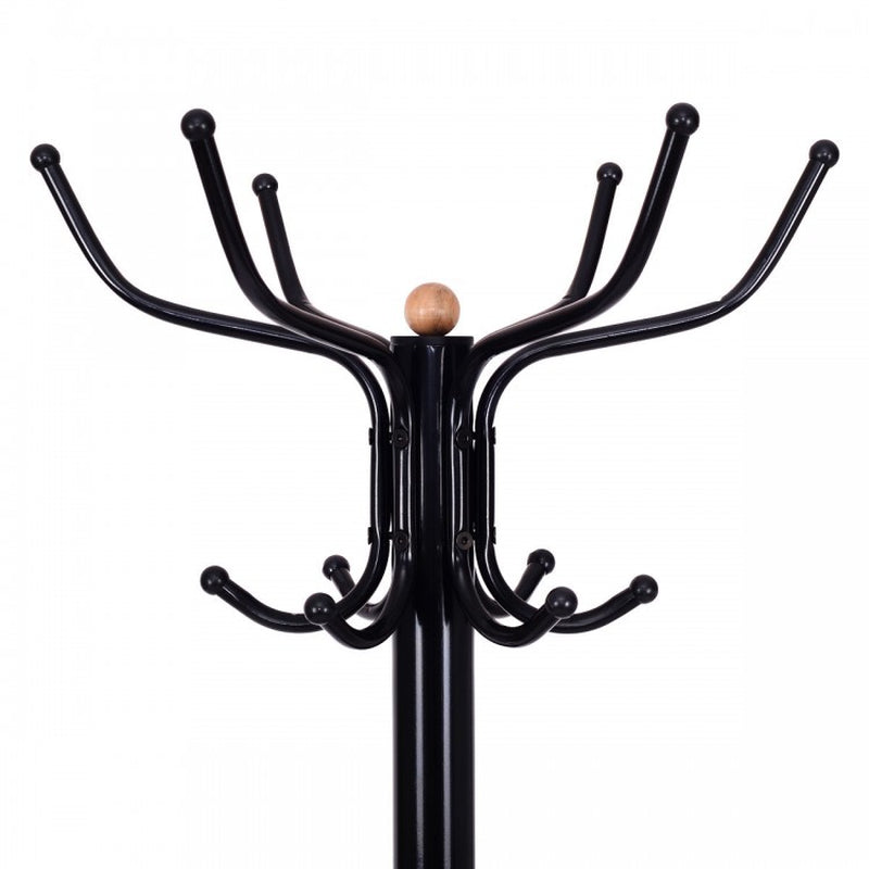 Antique-Style Metal Coat and Hat Stand with Clothes Hanger