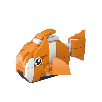 MOC City Creative Building Blocks Accessories Zoo Rhino Lion Kangaroo Wolf Fox Frog Bee Crow Peacock Mini Brick Toy Gifts X021