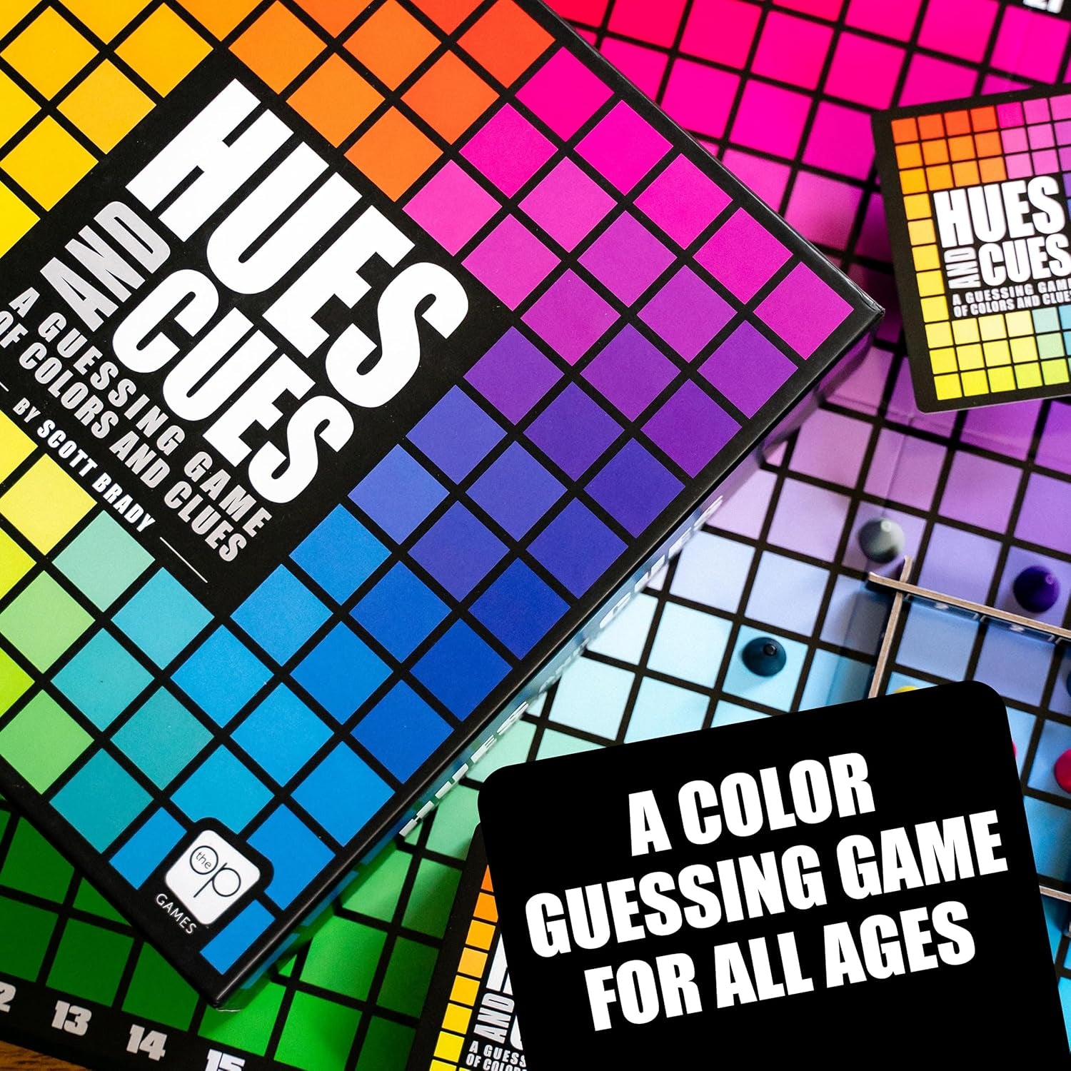 HUES and CUES Color Guessing Board Game Family Party Challenging Game  