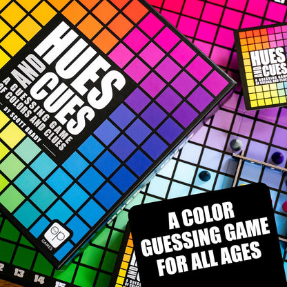 HUES and CUES Color Guessing Board Game Family Party Challenging Game  