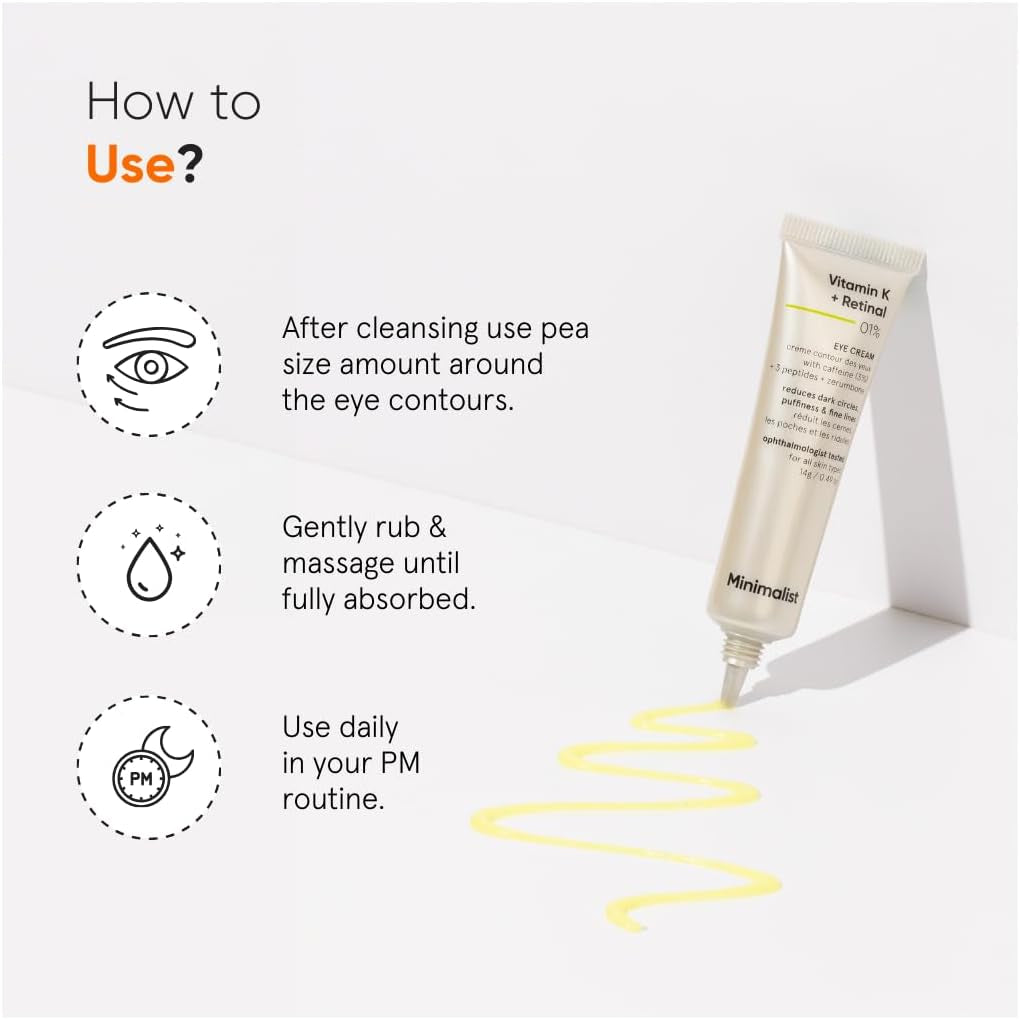 Under Eye Cream for Dark Circles- with Vitamin K & Retinal