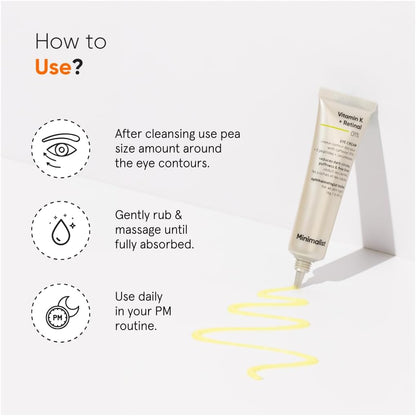 Under Eye Cream for Dark Circles- with Vitamin K & Retinal