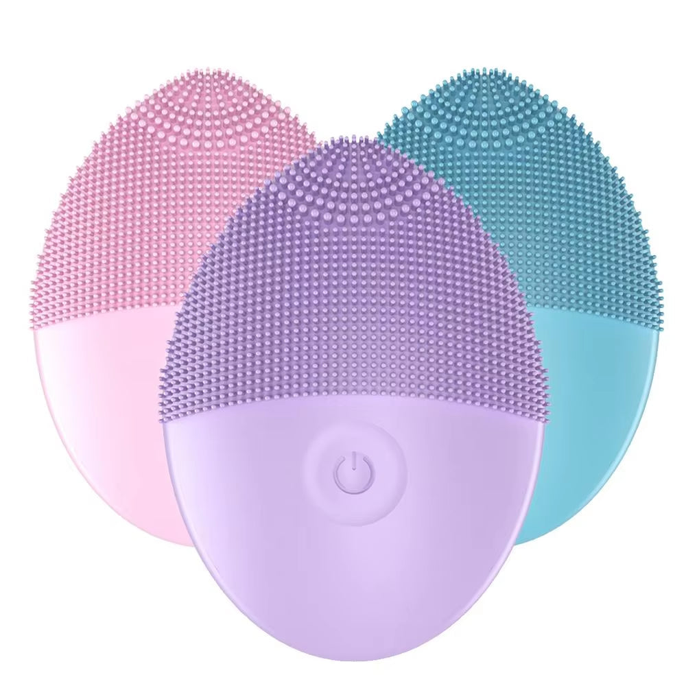 Electric Sonic Cleanser Deep Pore Facial Brush - Silicone Facial Brush Cleansing Skin Massager Face Brush Vibration  Machine