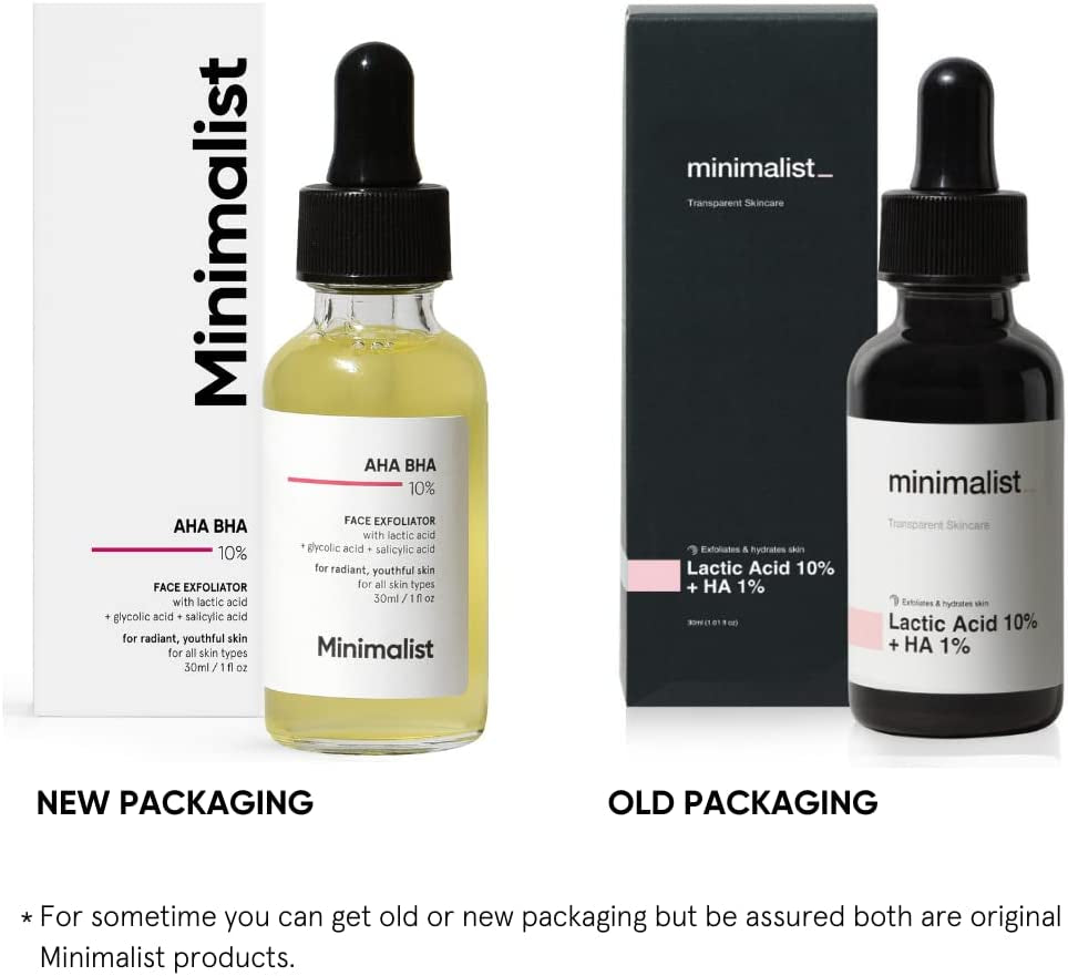 10% AHA BHA Exfoliating Serum with Lactic, Glycolic and Salicylic Acids - Gentle Exfoliation 1 Fl Oz / 30 ml