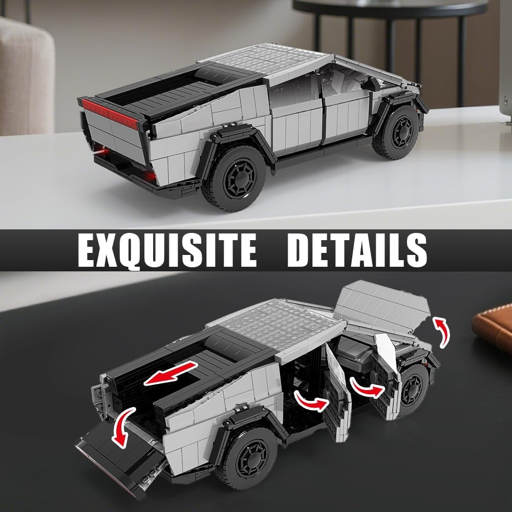 1:14 Light Up City Cyber Off Road Truck Building Set 1547PCS Model Kit
