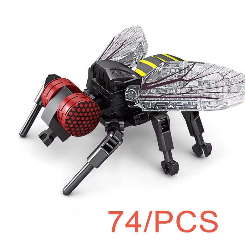 MOC City Creative Building Blocks Accessories Zoo Rhino Lion Kangaroo Wolf Fox Frog Bee Crow Peacock Mini Brick Toy Gifts X021