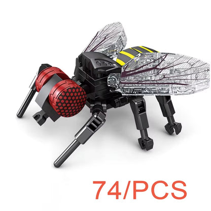 MOC City Creative Building Blocks Accessories Zoo Rhino Lion Kangaroo Wolf Fox Frog Bee Crow Peacock Mini Brick Toy Gifts X021