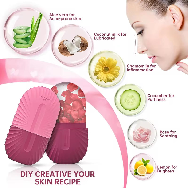 Silicone Ice Facial Roller Mold Beauty Massager for Eye Puffiness Skin