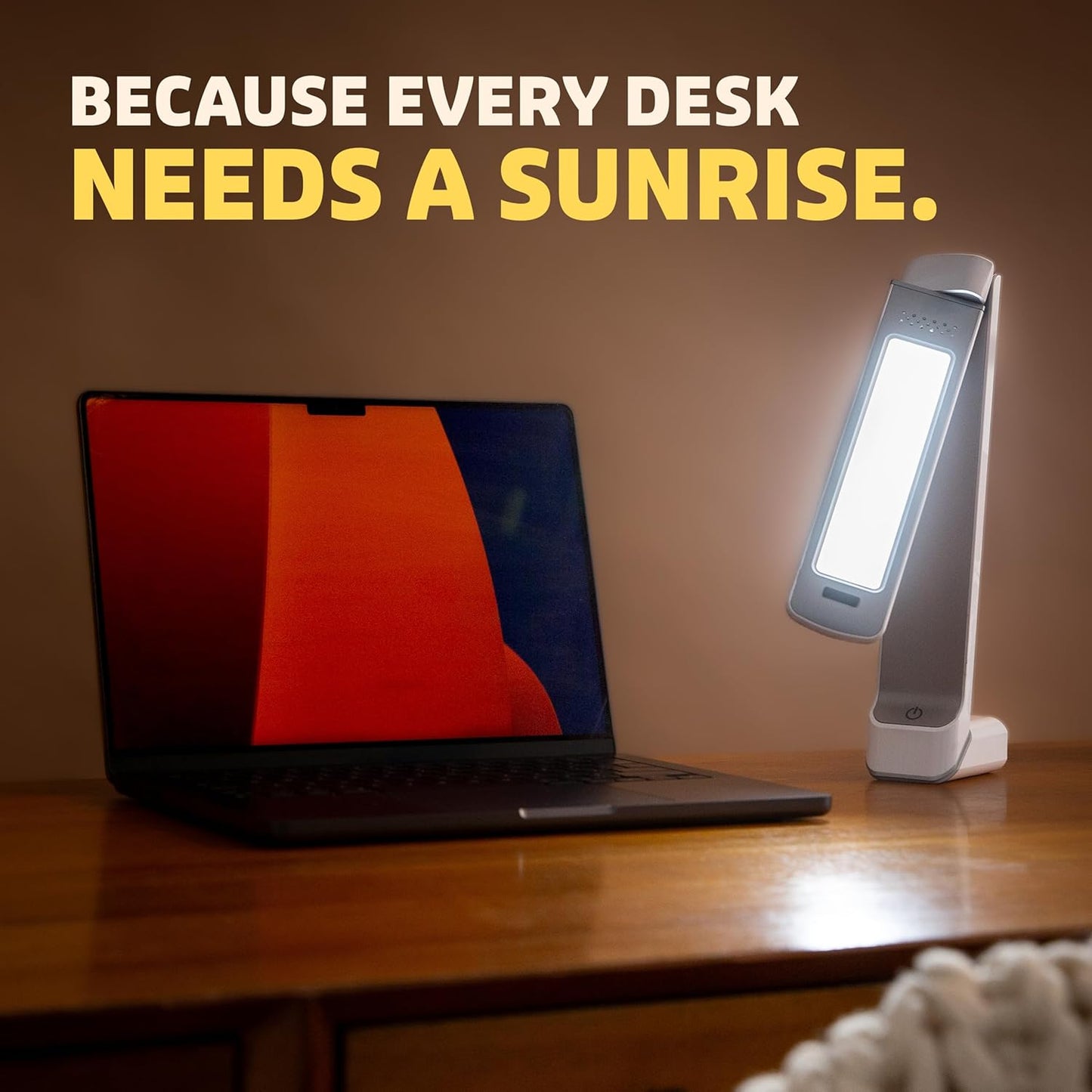 Lumos 2.0 Bright Light Therapy Desk Lamp | as Seen on Shark Tank | Ultra Powerful 10,000 LUX Brightness | 5500K Color Mimics Noon Day Sun | Improve Your Mood, Sleep, Energy & Focus