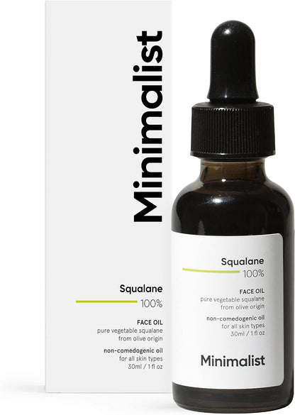  100% Squalane Plant-Derived Face Oil - Superior Hydration and Skin Elasticity | Reduces Fine Lines Restores Firmness | 1 Fl Oz / 30 mll