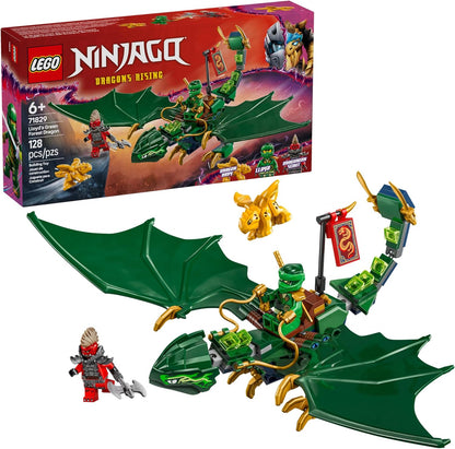 NINJAGO 71829 Lloyd Green Forest Dragon Building Set with 2 Minifigs