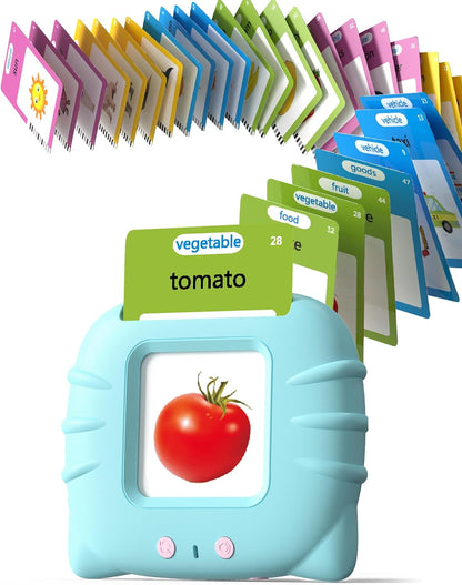 Talking Flash Cards for Toddler 1 2 3 4 Year Olds, Language Learning and Montessori Toys with 224 Words, Pocket Speech Therapy and Autism Toys, Children'S Sensory Educational Device