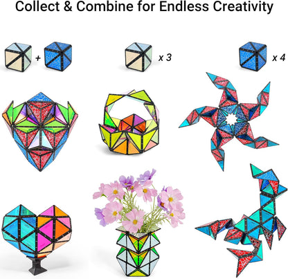 Magnet Pyramid Stone Puzzle 243 Magnets 14pcs STEM Creative Toy