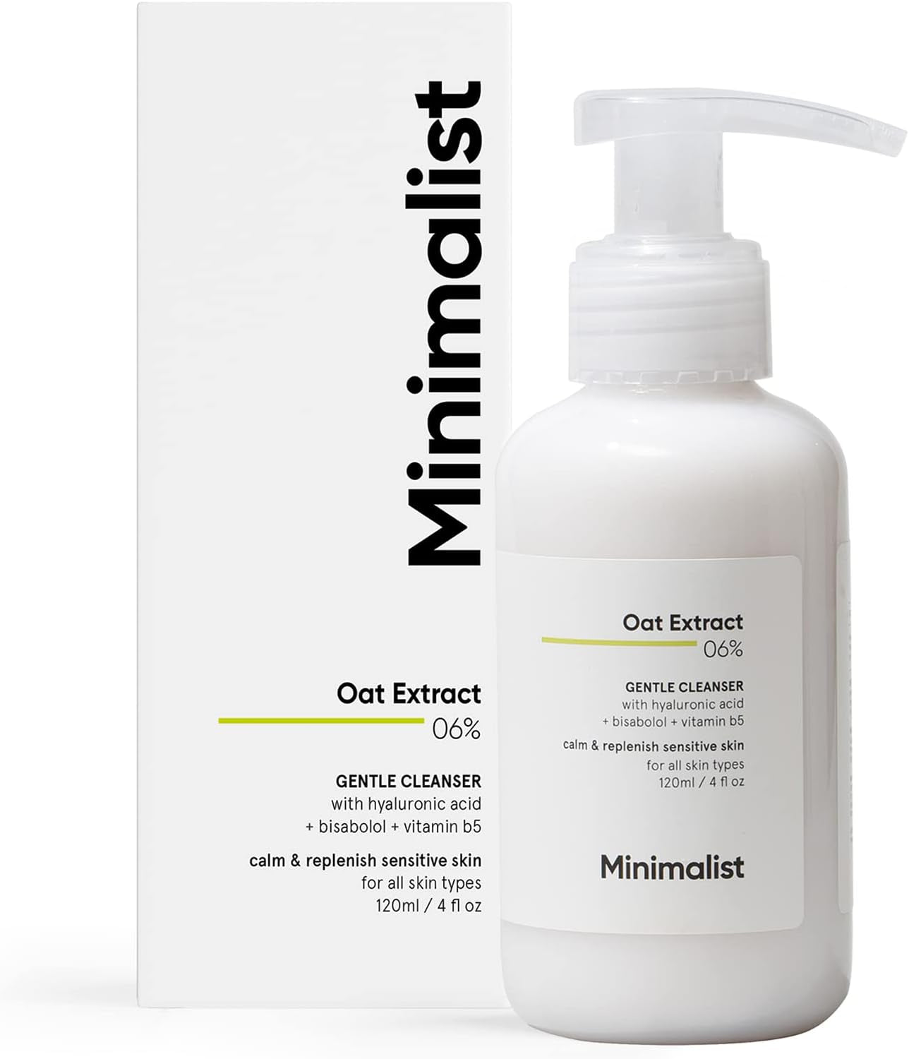  Oat Extract 6% Gentle Cleanser for Sensitive Skin | 120 Ml / 4 Fl Oz