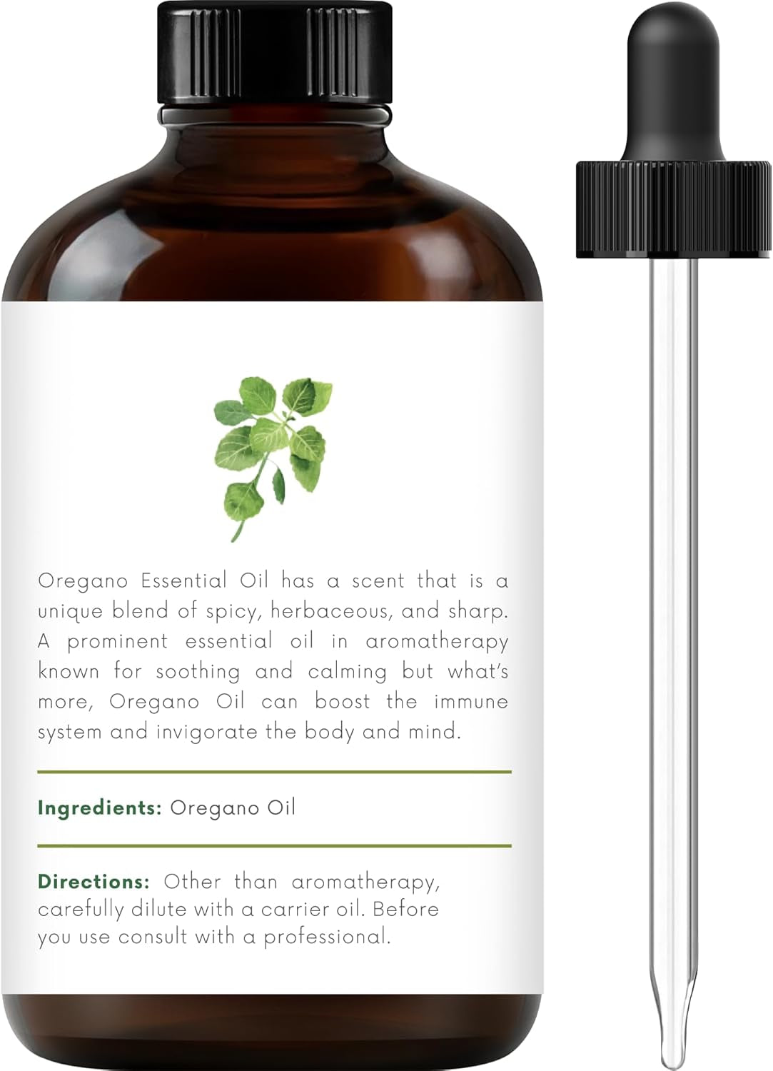 Oregano Essential Oil - 118 ml - 100% Pure and Natural - Premium Quality with Glass Dropper