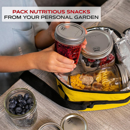 - Wide Mouth Canning Lids, 100-Pack – Create Airtight Seals on Mason Jars to Preserve Food for Meal Prep & Emergency Food Storage – 3.4 In. Metal Lids with Silicone Seals – Canning Supplies