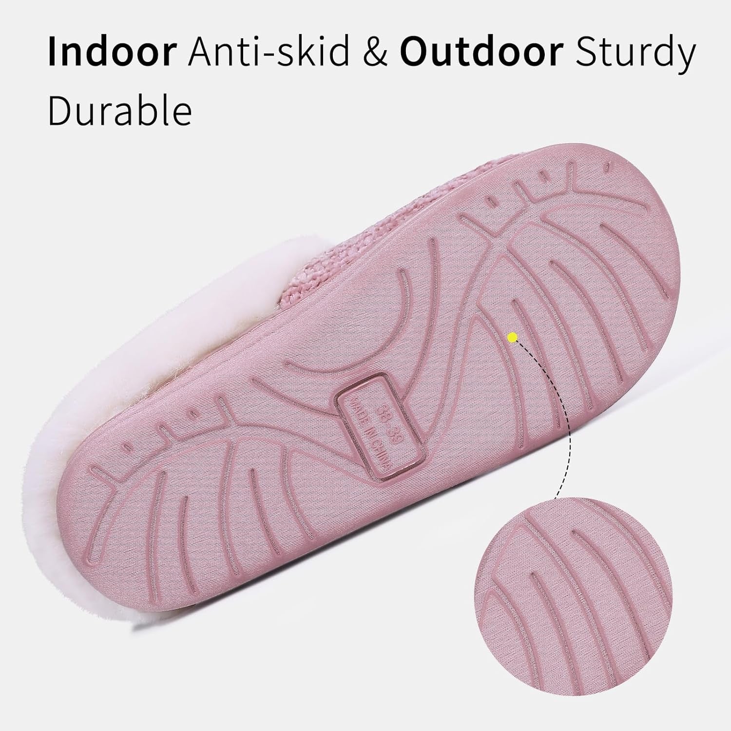 Women's Cozy Knit House Slippers with Fleece Lining, Memory Foam, and Versatile Indoor/Outdoor Soles