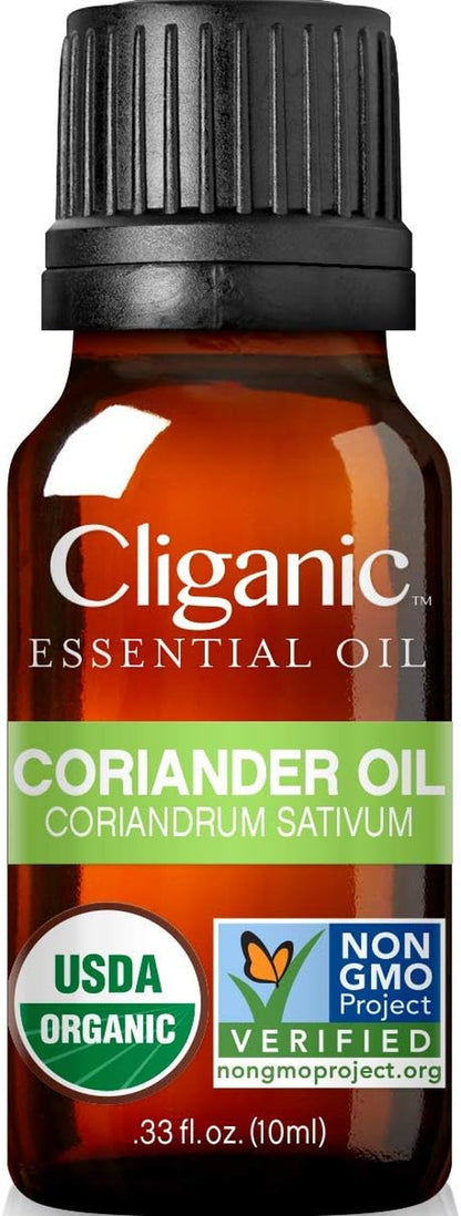 Pure 100% Organic Coriander Seed Essential Oil for Aromatherapy | Non-GMO Verified