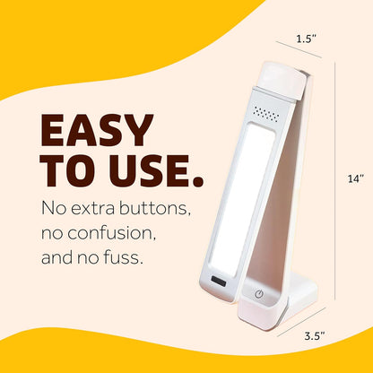 Lumos 2.0 Bright Light Therapy Desk Lamp | as Seen on Shark Tank | Ultra Powerful 10,000 LUX Brightness | 5500K Color Mimics Noon Day Sun | Improve Your Mood, Sleep, Energy & Focus