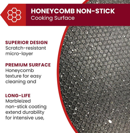 EG6201 Extra Deep 12"X12"X3.2" (7.5Qt.) Scratch Resistant Dishwasher Safe, Non-Stick Electric Skillet with Glass Vented Lid, Adjustable Temperature, Black