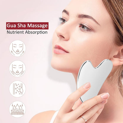 Gua Sha Tool for Lymphatic Drainage Massage - Stainless Steel 
