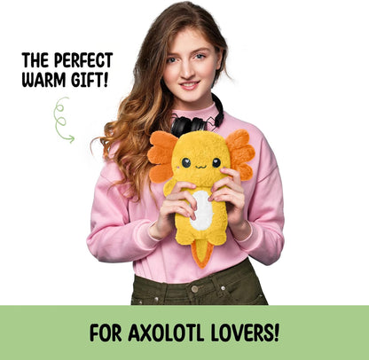 Axolotl Microwavable 1.5Lbs Unscented Heating Pad for Women and Kids- Cute Soft Cozy Pillow Plush Heatable Warm Stuffed Animals- Kawaii Hot and Cold Plushie- Axolotl Gifts for Girls & Boys
