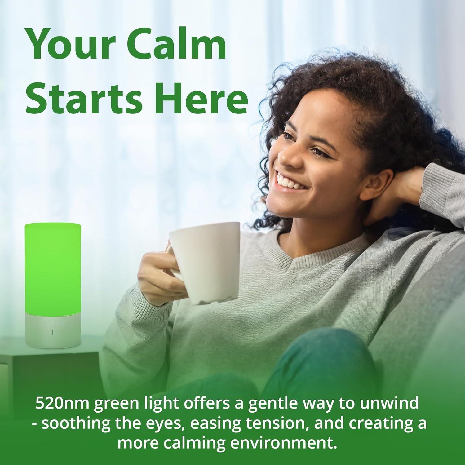 Soothe - 520Nm Narrow-Band Green Light Lamp by Gamma - Migraine Headache Relief - Pain Relief