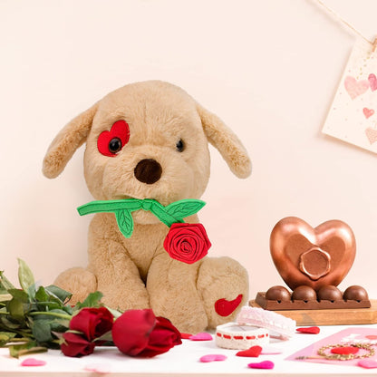 Valentines Day Gift for Her Girlfriend Women Plush Toy Light Brown Christmas Birthday Gifts for Wife Her 9.25 Inches Cadeau St Valentin Femme