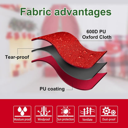 Upright Christmas Tree Storage Bag with Adjustable Straps, Christmas Tree Cover with Zipper Drawstring for 7.5 Foot Artificial Tree Standing with Ornaments, Dustproof