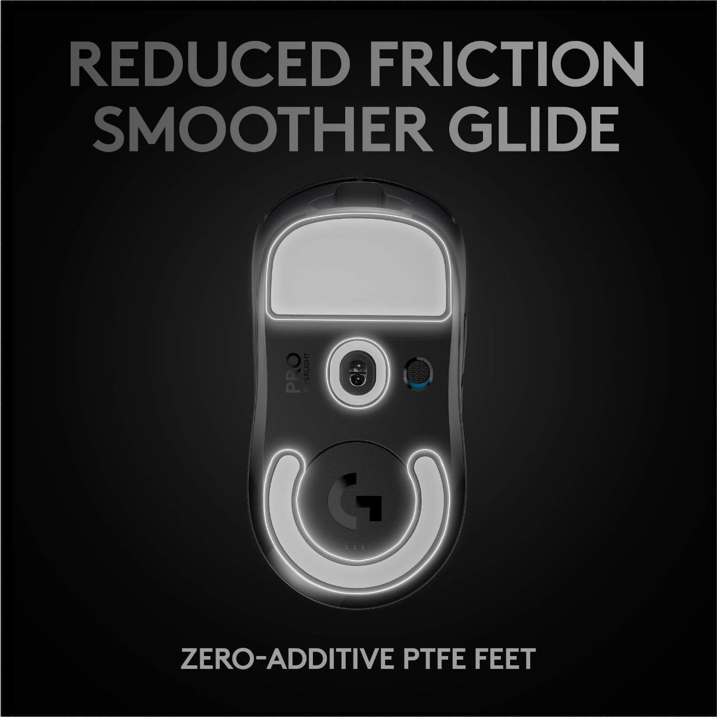 PRO X Superlight Wireless Gaming Mouse, Ultra-Lightweight, Hero 25K Sensor, 25,600 DPI, 5 Programmable Buttons, Long Battery Life, Compatible with Pc/Mac - White
