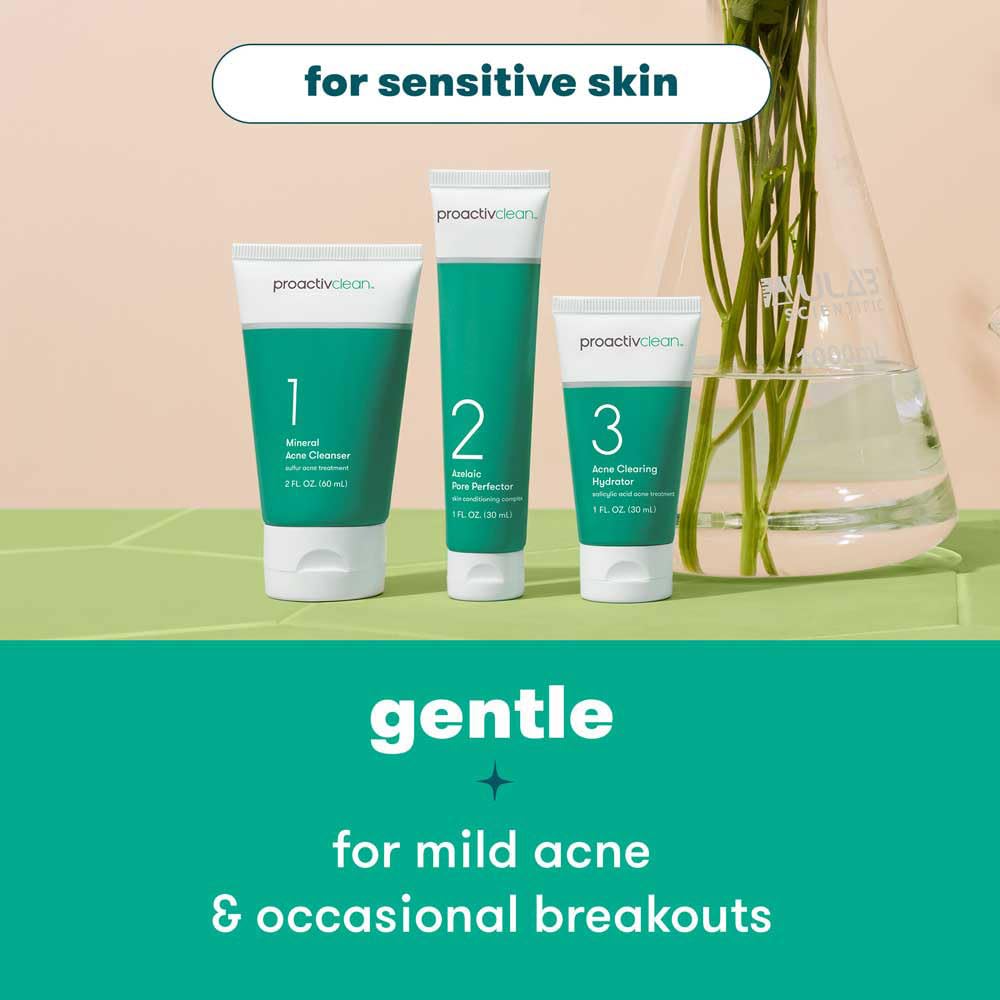 Clean 3 Step Acne Routine W/ Pimple Patches- 30 Day Acne Kit with Pimple Patches