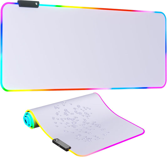 RGB Mousepad Led Mouse Pad, Large Mouse Pad,Led and Big Mouse Mat(White)