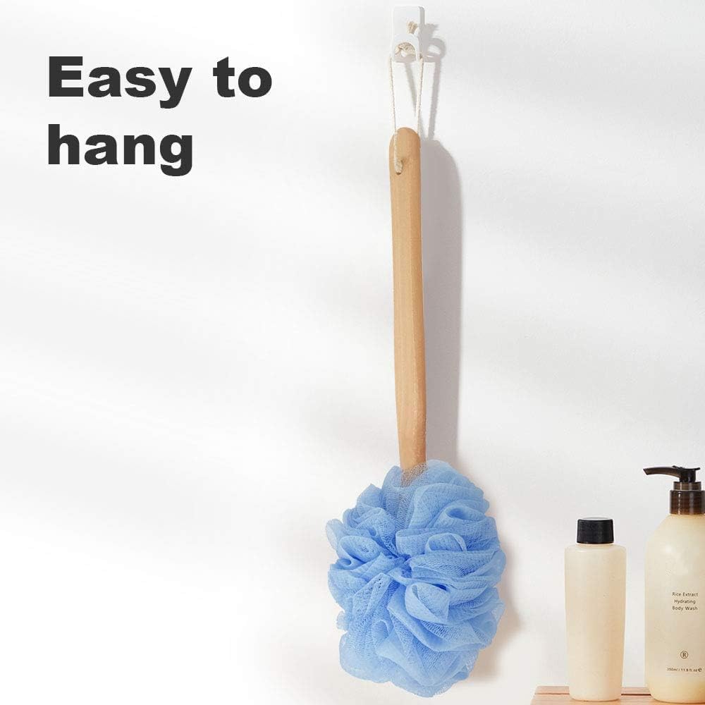 Long Handle Bath Brush with Loofah Sponge