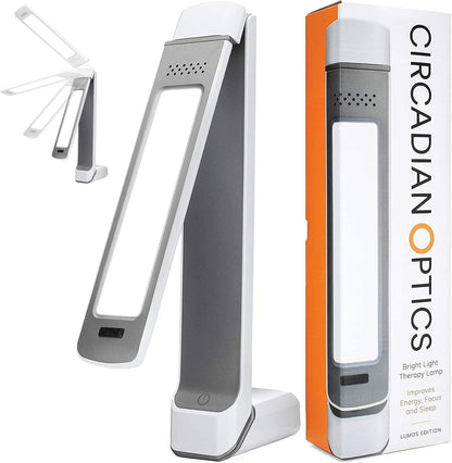 Lumos 2.0 Bright Light Therapy Desk Lamp | as Seen on Shark Tank | Ultra Powerful 10,000 LUX Brightness | 5500K Color Mimics Noon Day Sun | Improve Your Mood, Sleep, Energy & Focus