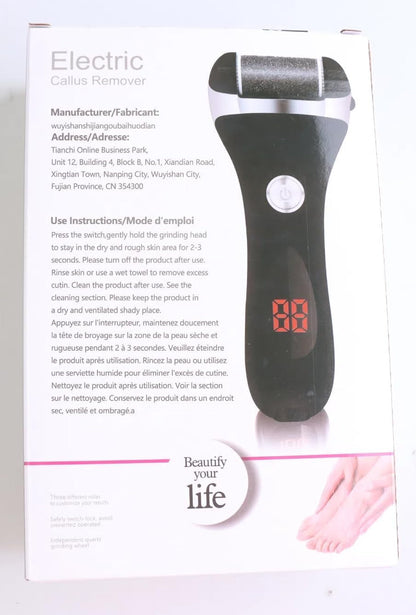 Rechargeable Callous Removers 3 Grinding Heads- Electric Foot Callus Remover Kit, Portable Waterproof Foot File, Pedicure Tools Feet Care, Hard Cracked Dry Skin