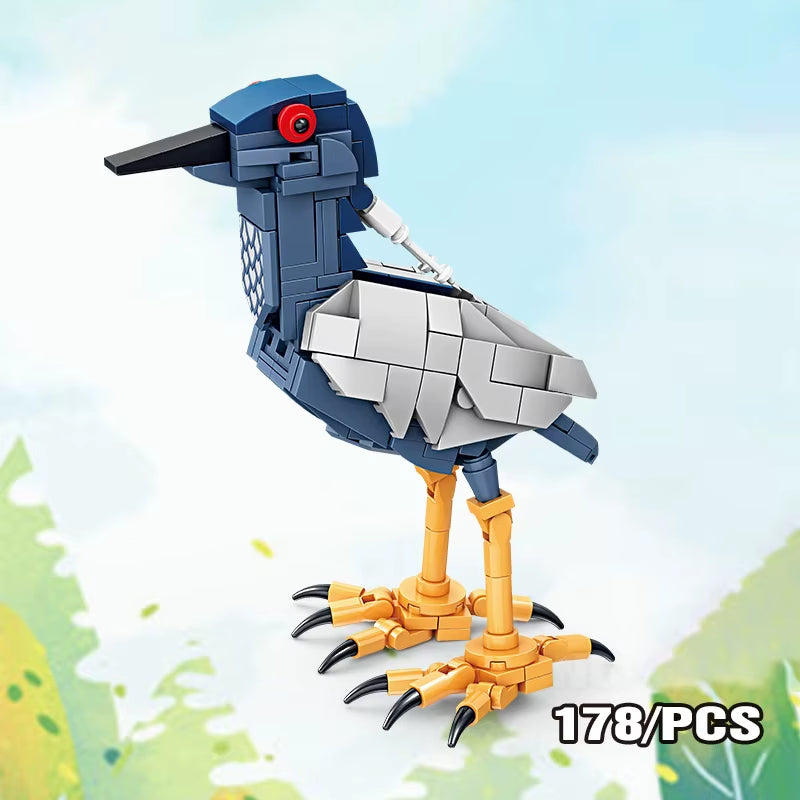 MOC City Creative Building Blocks Accessories Zoo Rhino Lion Kangaroo Wolf Fox Frog Bee Crow Peacock Mini Brick Toy Gifts X021