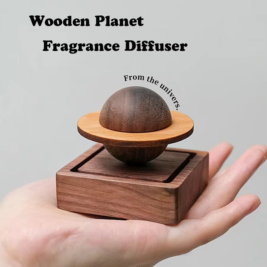 Wood Aroma Diffuser 1Pc – Jupiter Shape Home Decor, Fresh Air Gift for Dorms