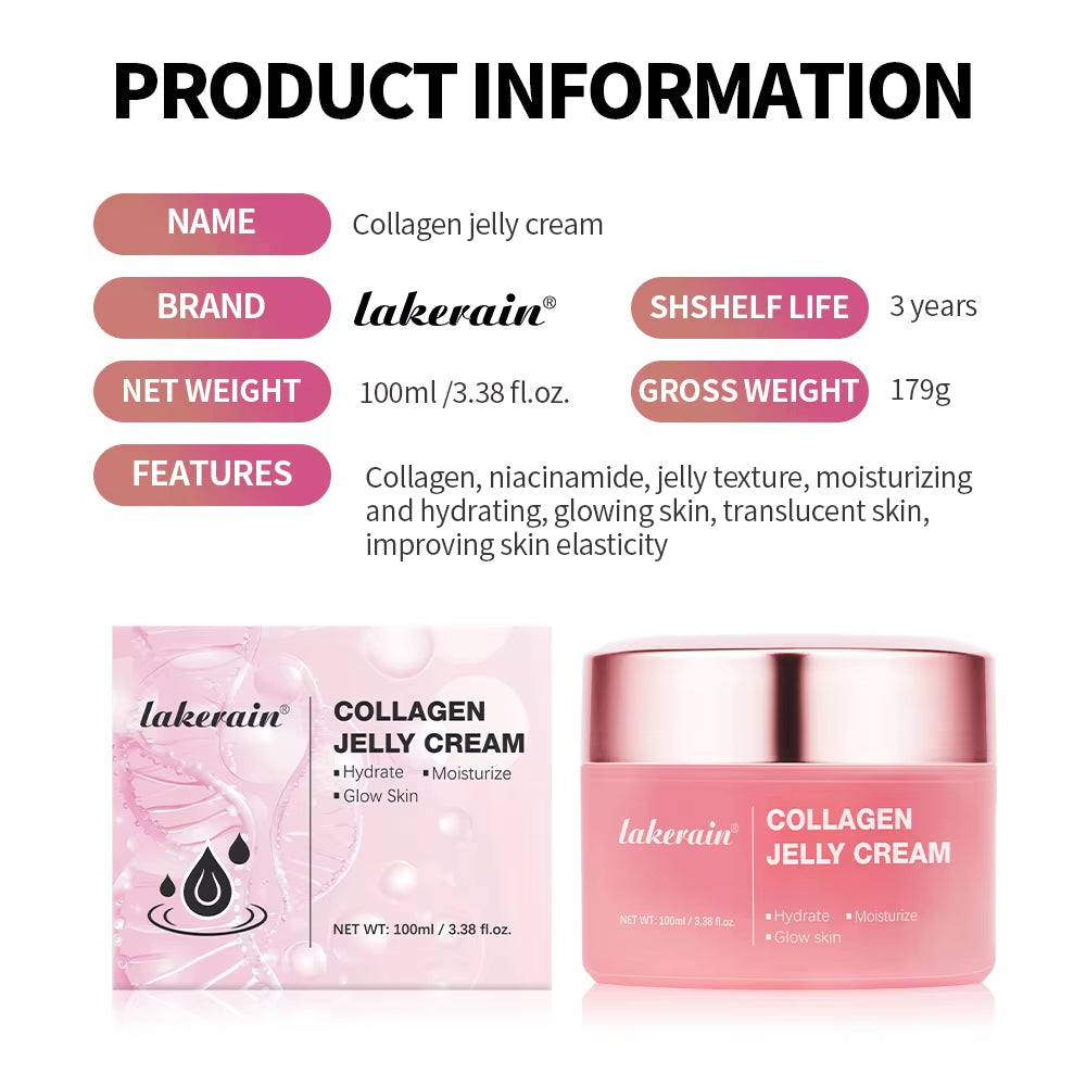 Moisturizing Collagen Jelly Cream Niacinamide Hydrolyzed Hydration Skincare