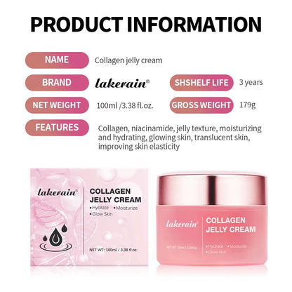 Moisturizing Collagen Jelly Cream Niacinamide Hydrolyzed Hydration Skincare