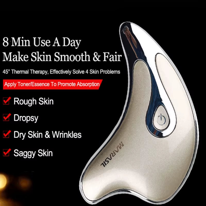 Microcurrent Face Scraping Beauty Instrument – Skin Lifting & Facial Toning Tool