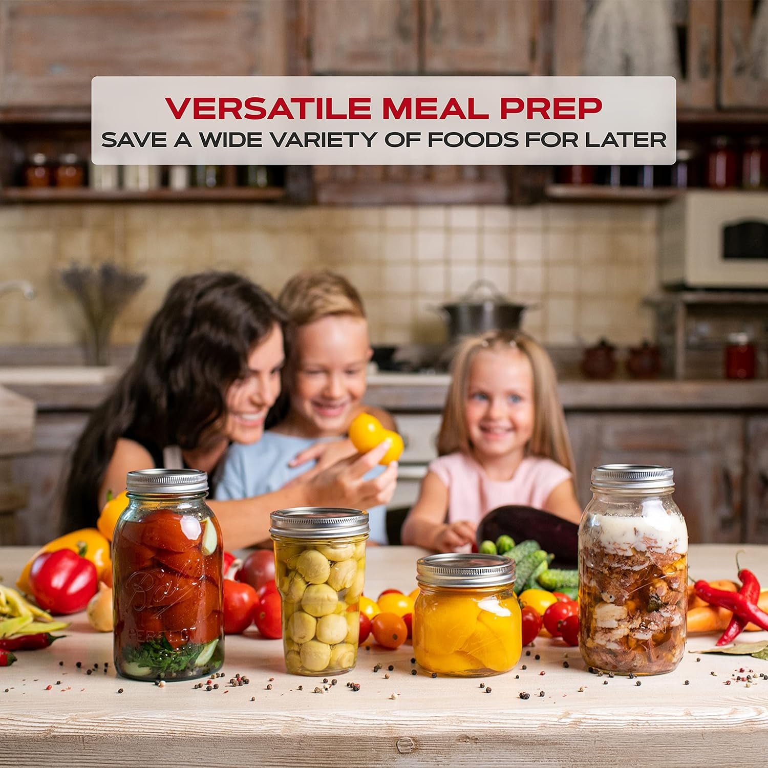 - Wide Mouth Canning Lids, 100-Pack – Create Airtight Seals on Mason Jars to Preserve Food for Meal Prep & Emergency Food Storage – 3.4 In. Metal Lids with Silicone Seals – Canning Supplies