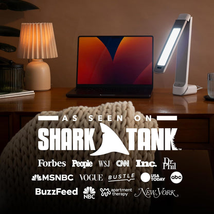 Lumos 2.0 Bright Light Therapy Desk Lamp | as Seen on Shark Tank | Ultra Powerful 10,000 LUX Brightness | 5500K Color Mimics Noon Day Sun | Improve Your Mood, Sleep, Energy & Focus