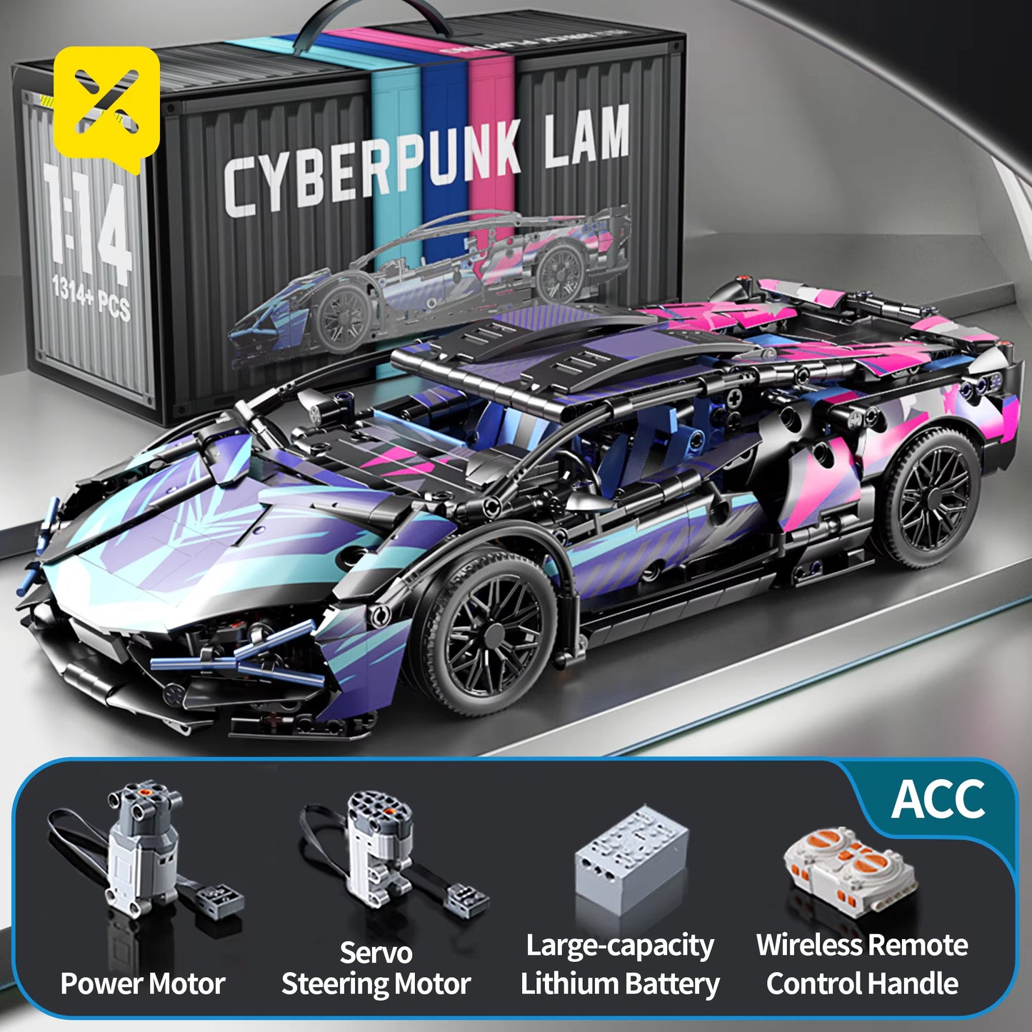 ToyLinx Technical Building Blocks Racing Car Model Mechanical Bricks Puzzle